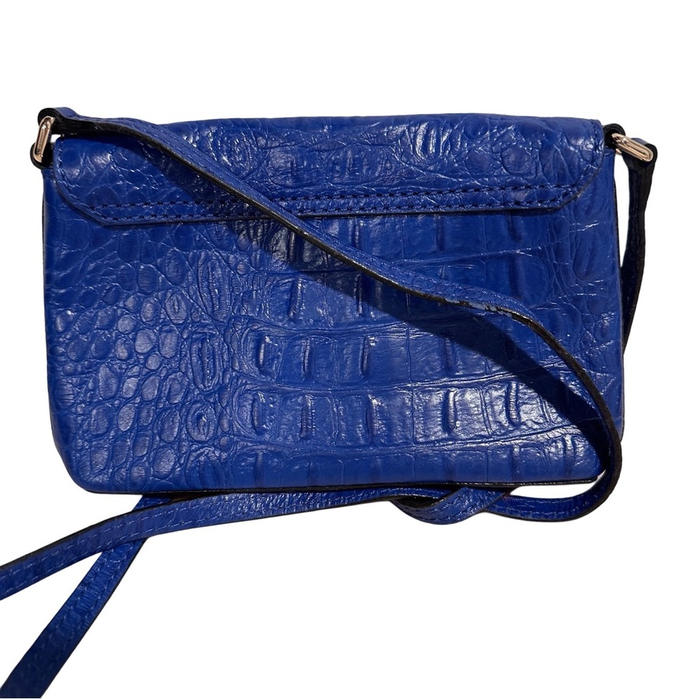 Kate Spade New York Rialto Place Sally Crossbody Bag Blue Crocodile Embossed GUC - Picture 6 of 16